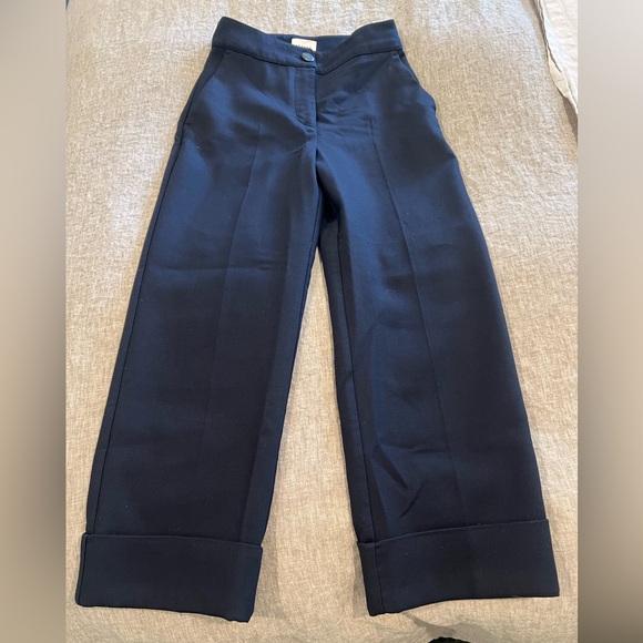 sézane Pants - Classic Navy Straight-Leg Dress Pants